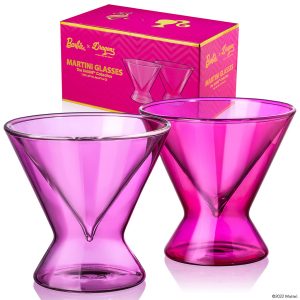 Barbie™ X Dragon Glassware® Stemless Martini Glasses
