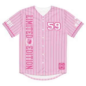 Barbie Pink Striped Baseball Jersey