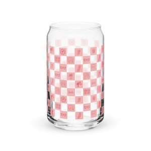 Barbie Checkerboard Icons Cutie Clear Glass