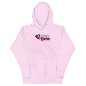 Barbie Forever Embroidered Pink Hoodie