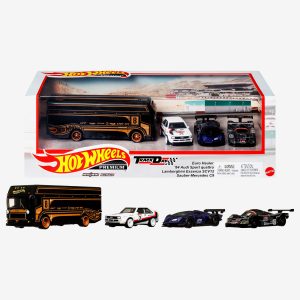 Hot Wheels Premium Collector Display Sets. 3 Cars & 1 Transporter