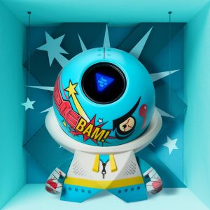 Blue Rock 'Em Sock 'Em Robots x FIGURE8 Collectible Figure