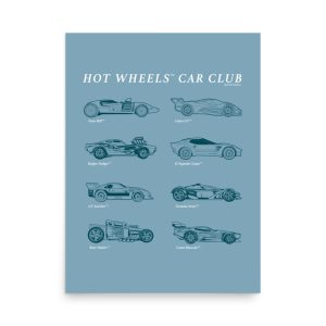 Hot Wheels Car Club Blue Poster