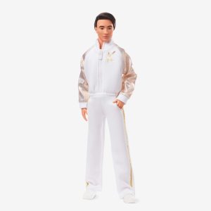 Ken Doll In White and Gold Tracksuit – Barbie The Movie