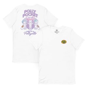 Polly Pocket Take Me To Pollyville Embroidered White T-Shirt